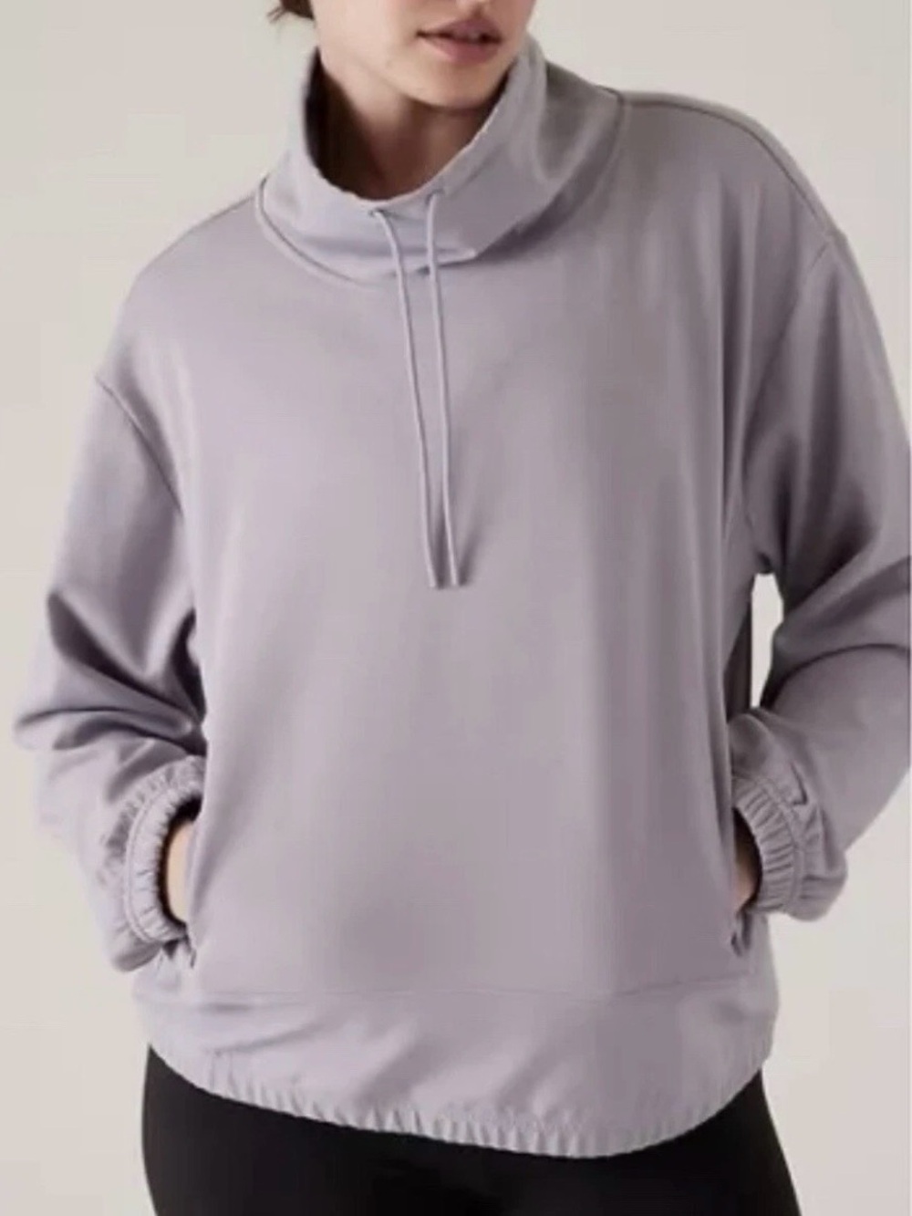 Athleta Triumph Funnel Neck Oversized Sweatshirt Starlily Violet Size Medium